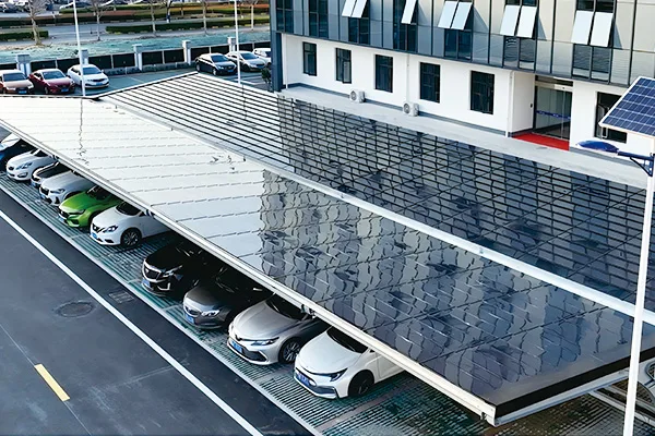 Case of BIPV Solar Carport Used Bby The Company