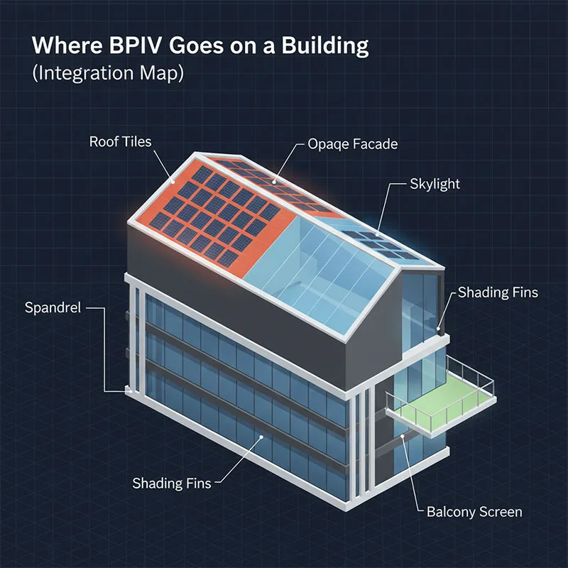 Where BIPV Goes on a Building (Integration Map)