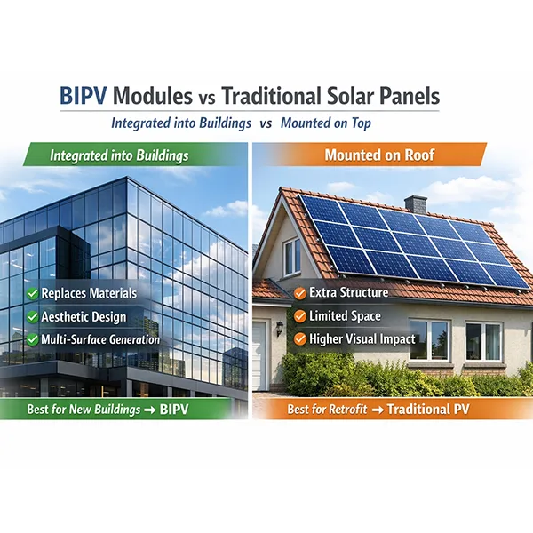BIPV Modules vs Traditional Solar Panels: A Practical Guide