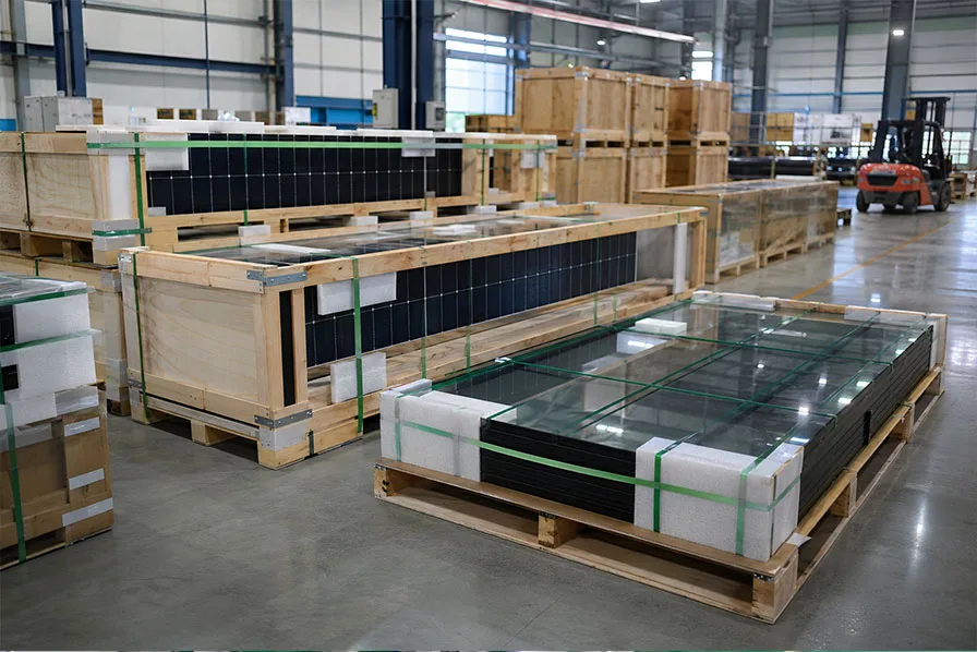 BIPV packaging and delivery preparation