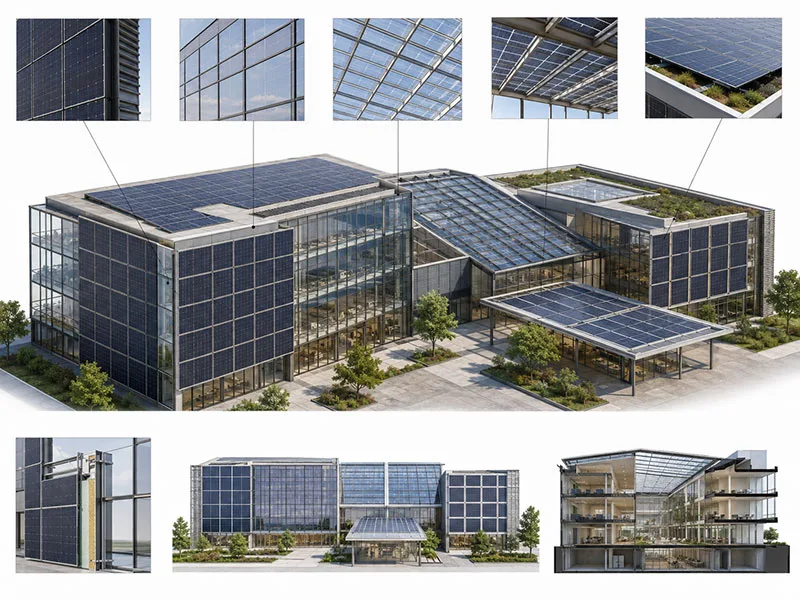 BIPV route selection for architects including facade roof glass and canopy systems
