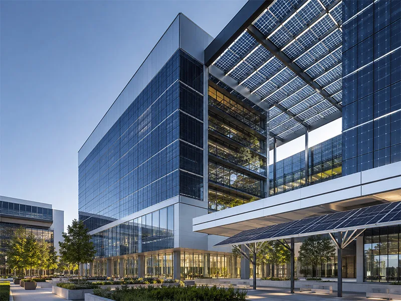 Commercial Buildings BIPV facade roof and glass integration system