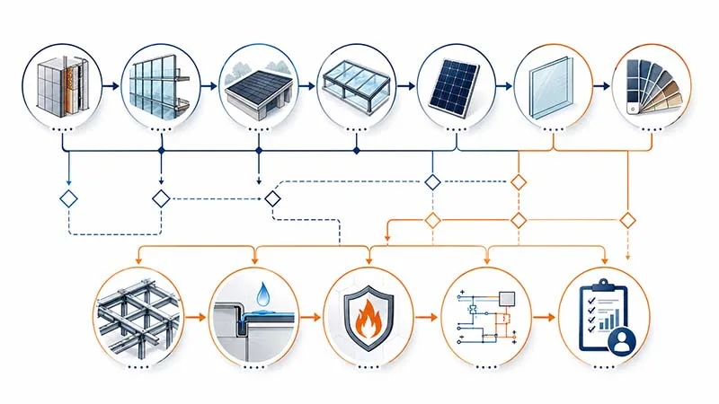 BIPV module selection decision flow for building envelope projects